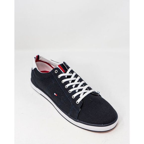 Tommy Hilfiger Blue Cotton Low Top Men's Sneakers - Picture 5 of 5